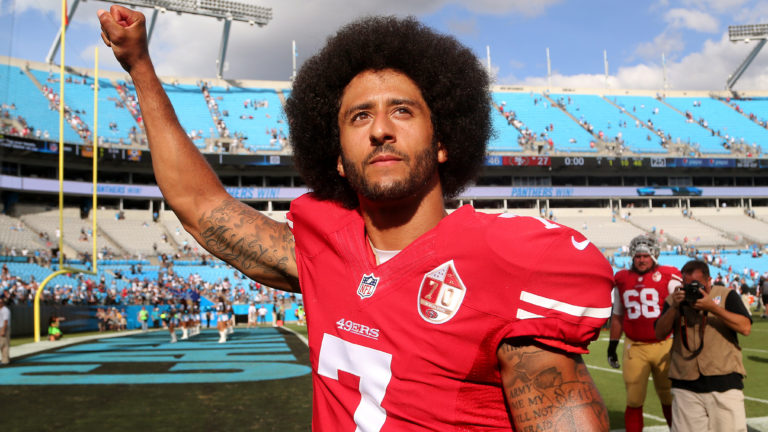 Sports: Colin Kaepernick — Not on a Team– Named #1 Community MVP of Week by NFL Players Association