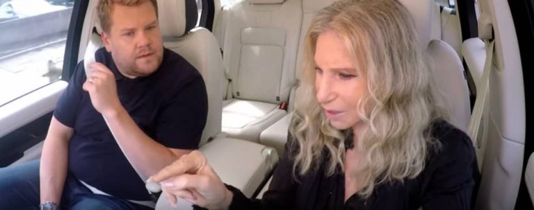 Watch Barbra Streisand and James Corden’s 12 Minute “Carpool Karaoke”: She’s “Driving” Because She Has to Show Her Left Profile in Every Interview