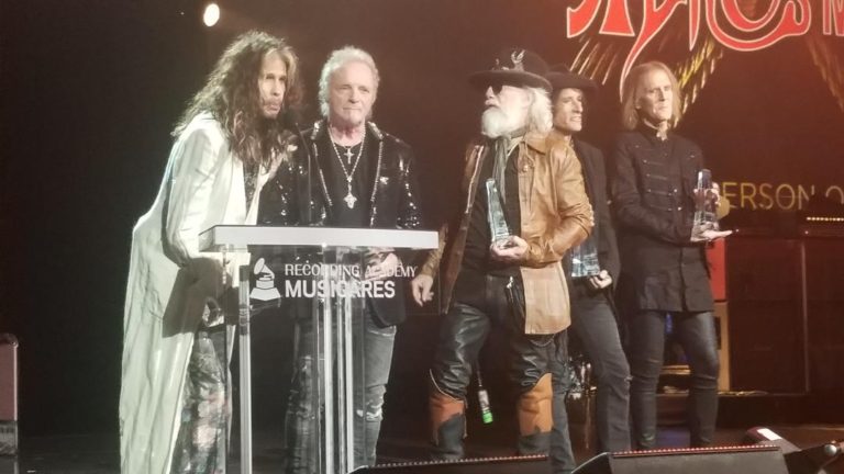 Aerosmith Rocks Out with Guests Alice Cooper, Johnny Depp at Musicares Dinner But Without  Grammy Chief or Head of Charity Presiding