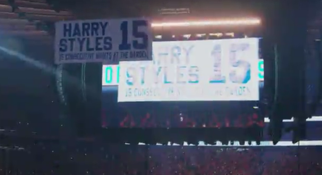 Harry's permanent banner raised at Madison Square