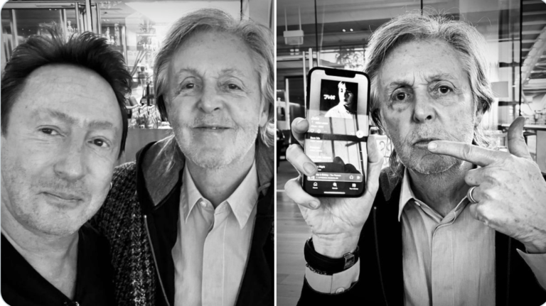 Hey Jude: Julian Lennon, “Uncle” Paul McCartney Have an Accidental, Warm Beatles Reunion in Airport Lounge, Someone is Playing “Mind Games” in Heaven! (See Photos)