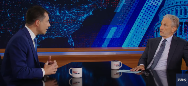 (Watch) Pete Buttigieg Gets A Hero’s Welcome on Daily Show with Jon Stewart