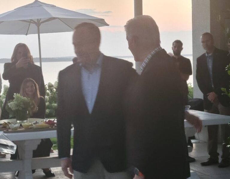 Hamptons: Vance Arrives with 30 Vehicle Parade, Emhoff and Clinton Quietly Raise $1.5 Million