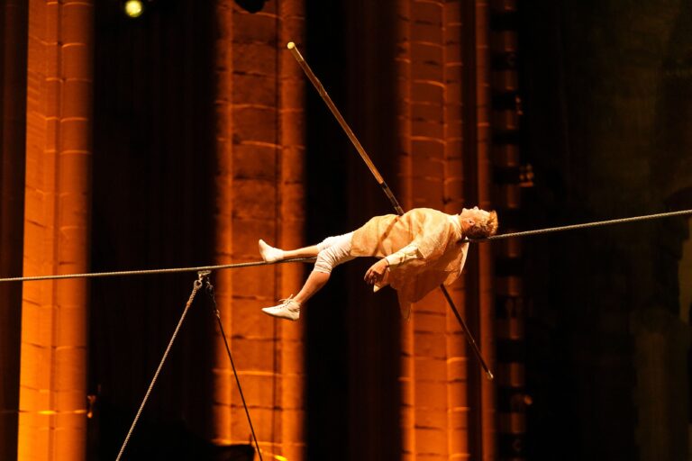 Philippe Petit Walks the High Wire 50 Years Later Inside Cathedral of St John the Divine, Accompanied by No Less than Sting